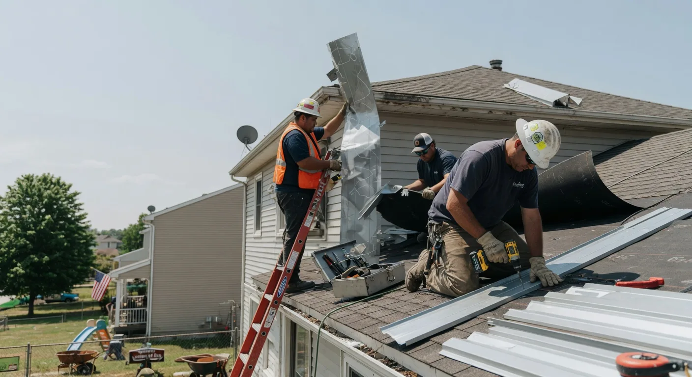 Storm Damage Metal Roof Repair in Harrisville, PA